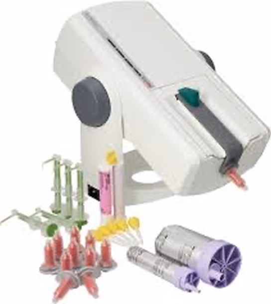 歯科用自動印象材ミキサーとカートリッジ