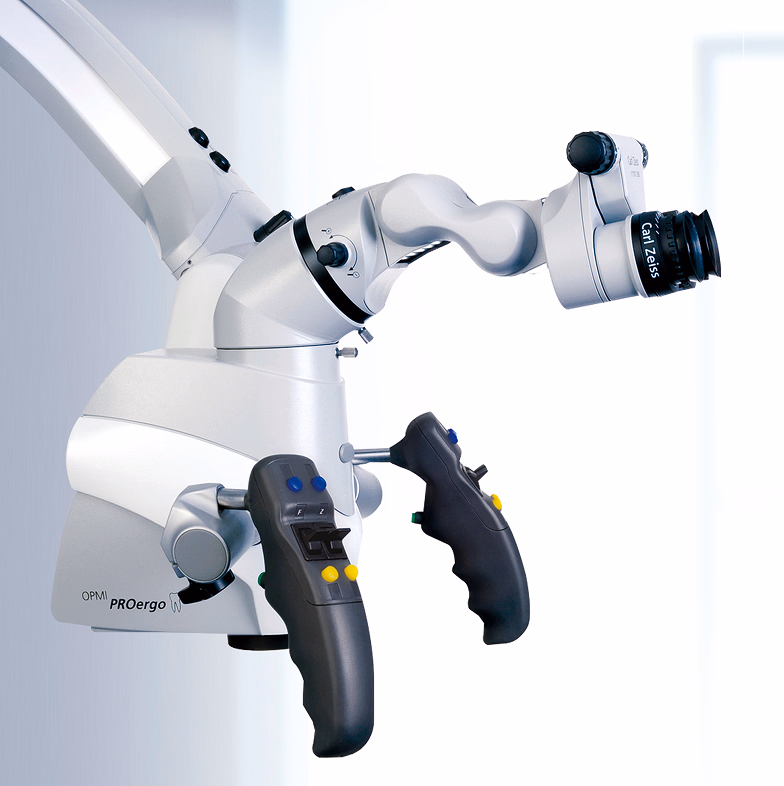 Carl Zeiss製歯科用マイクロスコープ OPMI PROergo の操作ハンドル部分